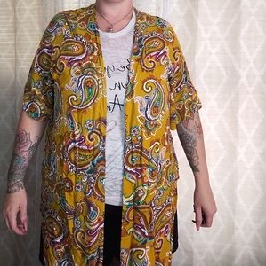 Shawl gold and multi color